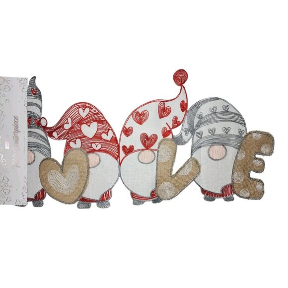 Envogue Gnome Themed LOVE Table Runner Cutwork‎ Design 16x36in - Picture 8 of 8